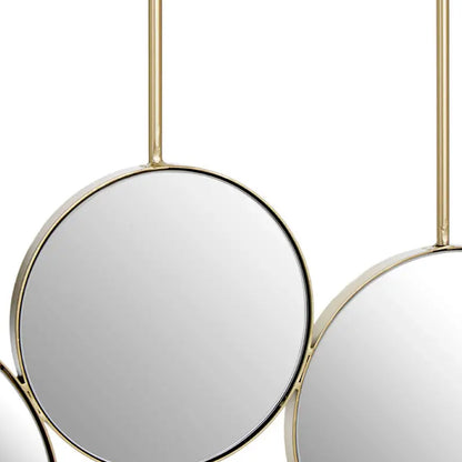 Trento Gold Multi Circle Wall Mirror With Touch Of Whimsical Accent