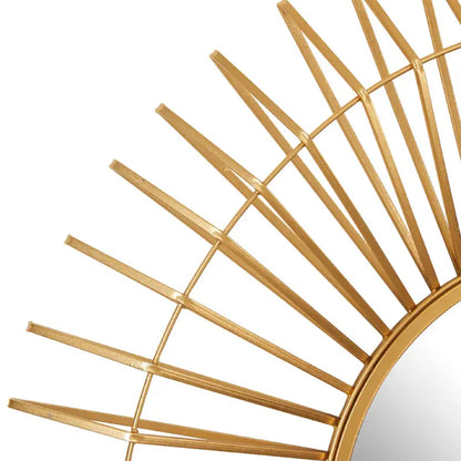 Beauly Round Wall Mirror With Gold Metal Frame