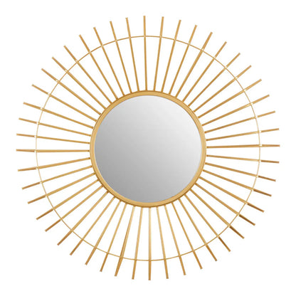 Beauly Round Wall Mirror With Gold Metal Frame