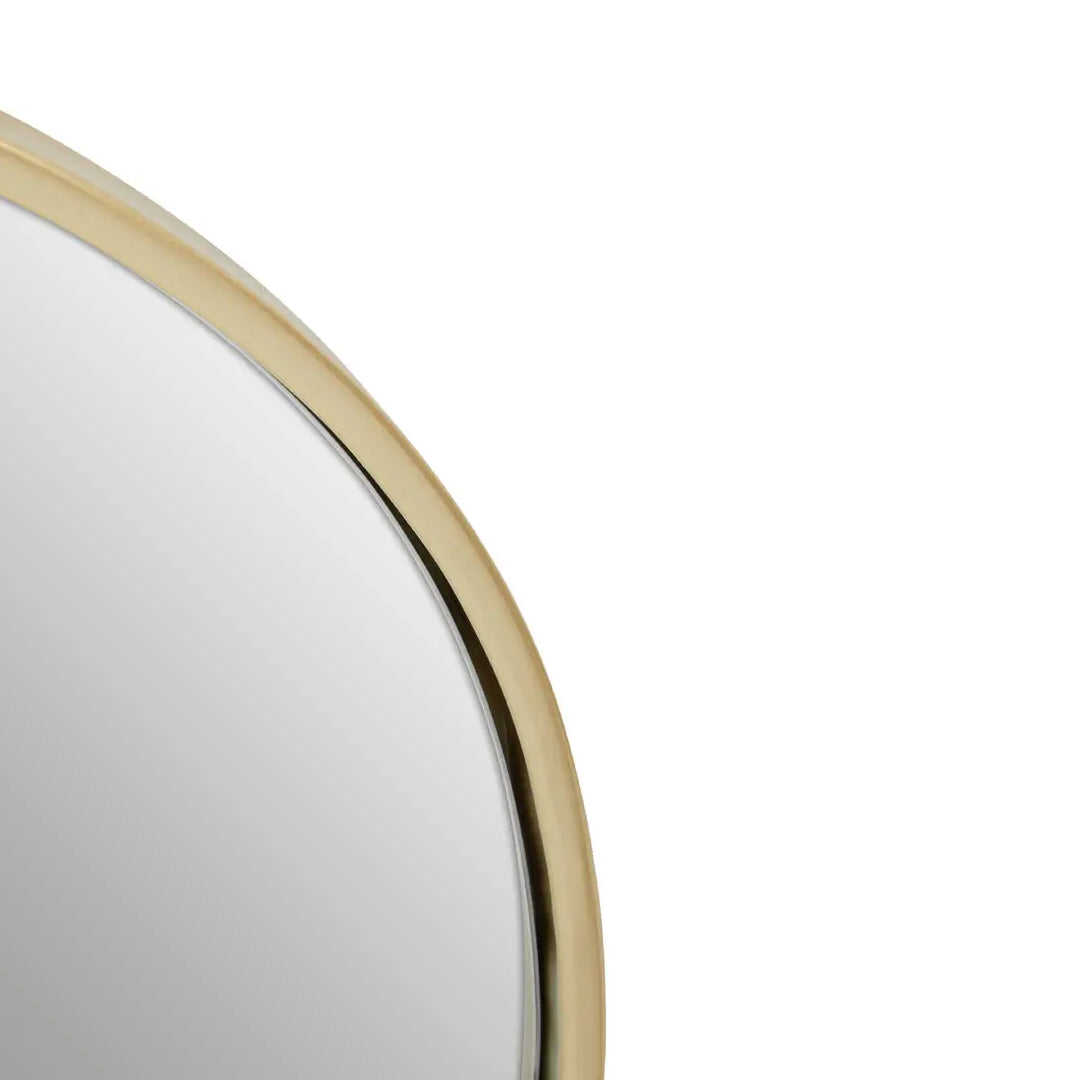 Trento Small Wall Mirror With Gold Metal Frame