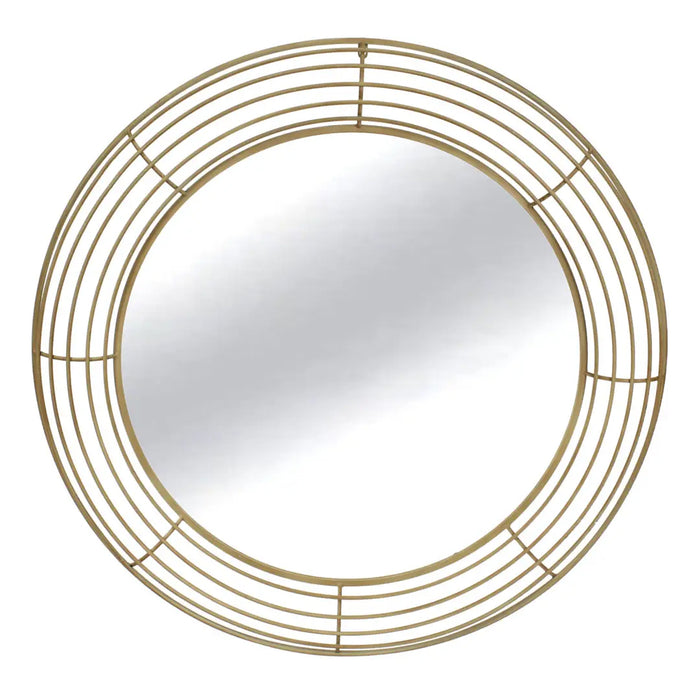 Trento Wired Wall Mirror With Antique Gold Metal Frame