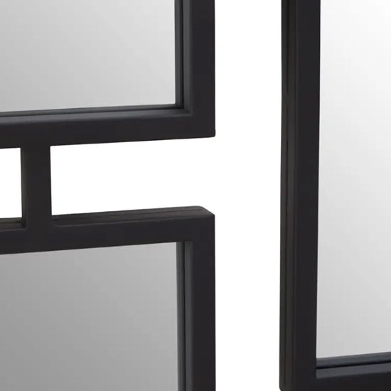 Beauly Metal Wall Mirror In Black