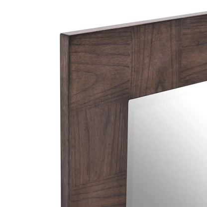 Dimaro Wall Mirror In Antique Grey Wooden Frame