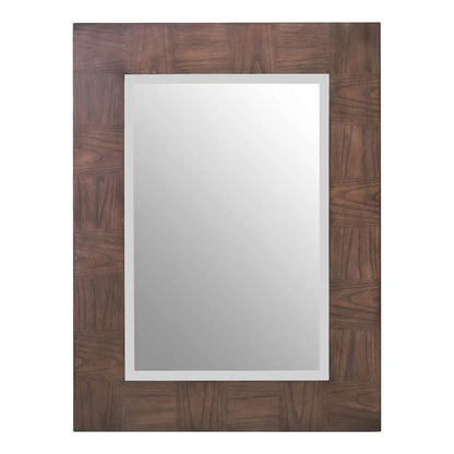 Dimaro Wall Mirror In Antique Grey Wooden Frame