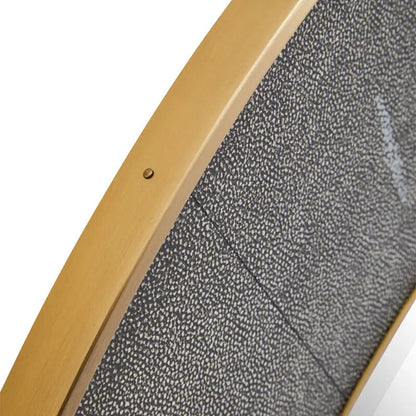 Deruta Wall Mirror With Grey Shagreen Wooden Frame