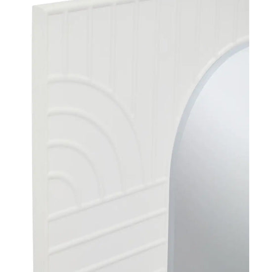 Danta Wall Mirror With Off White Wooden Frame