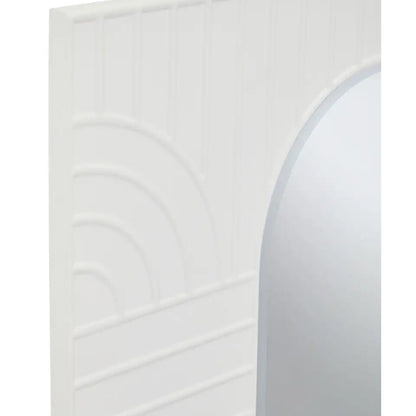 Danta Wall Mirror With Off White Wooden Frame