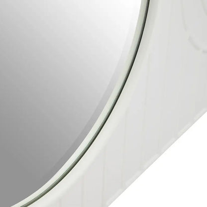 Danta Wall Mirror With Off White Wooden Frame