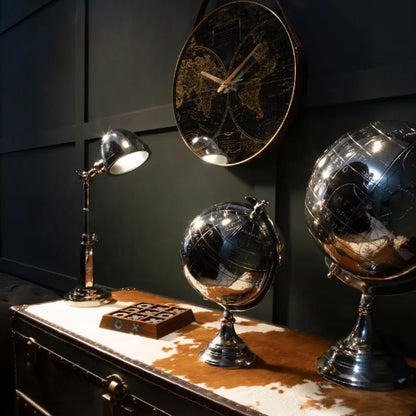 Churchill Small Globe In Nickel