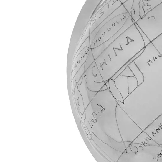 Churchill Small Globe In Nickel