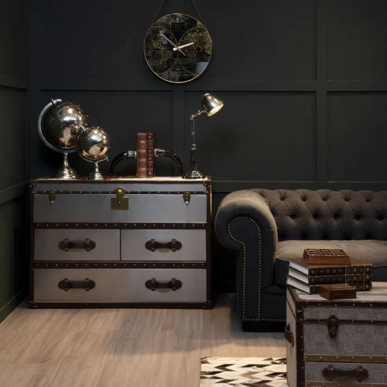 Churchill Large Globe In Nickel