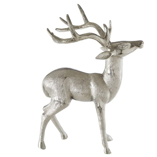 Velis Small Floor Standing Aluminum Stag In Nickel
