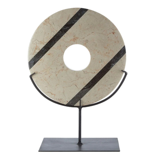 Sura Marble Sculpture In Cream With Beige And Grey