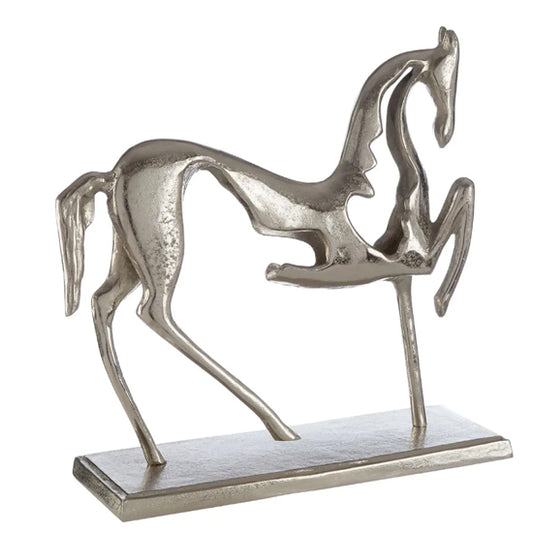 Hampstead Aluminium Horse Ornament In Silver