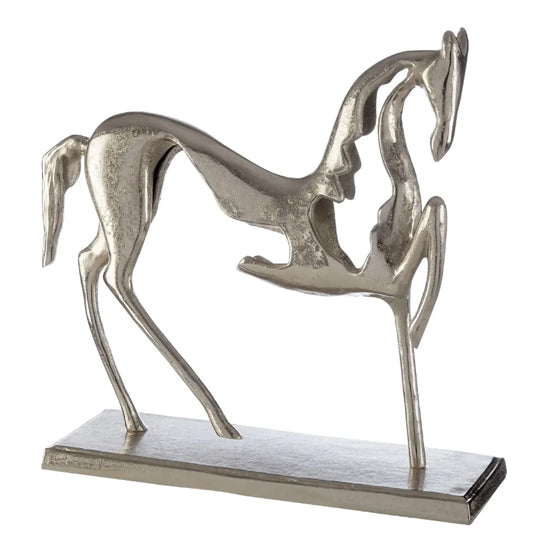 Hampstead Aluminium Horse Ornament In Silver