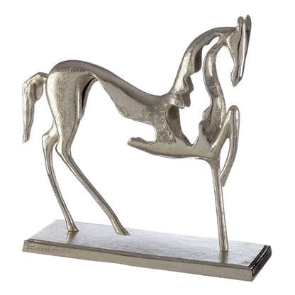 Hampstead Aluminium Horse Ornament In Silver