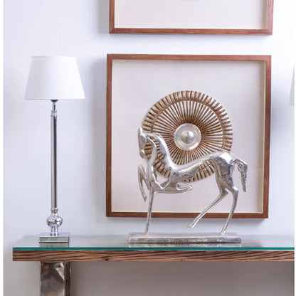 Hampstead Aluminium Horse Ornament In Silver