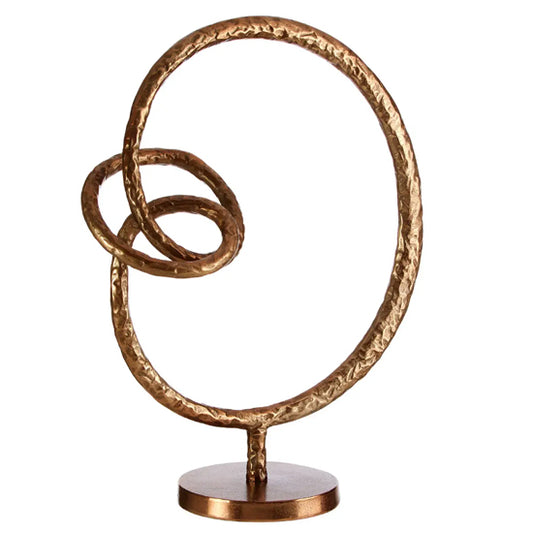 Nexus Round Aluminium Rough Sculpture In Bronze