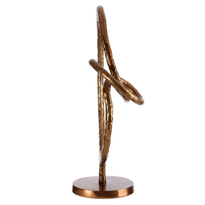 Nexus Round Aluminium Rough Sculpture In Bronze