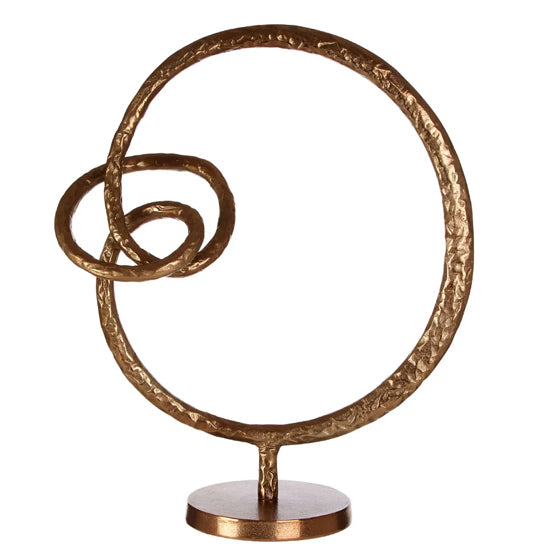 Nexus Round Aluminium Rough Sculpture In Bronze