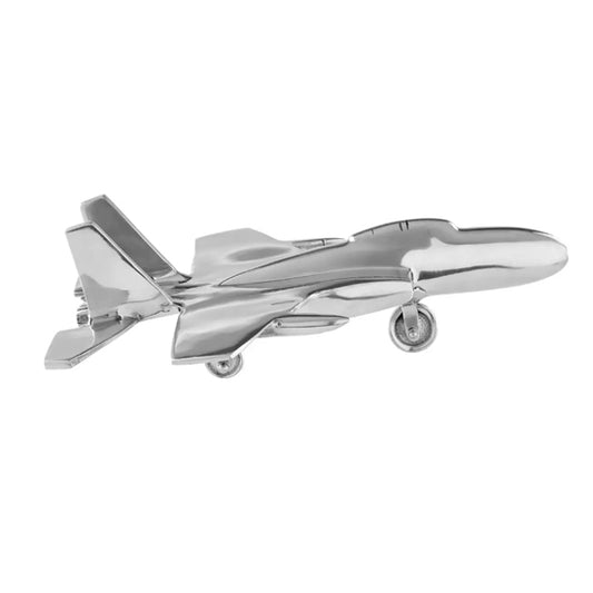 Deco Aluminium Fighter Plane Sculpture In Silver