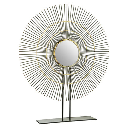 Mirano Large Metal Quill Sculpture In Black And Gold