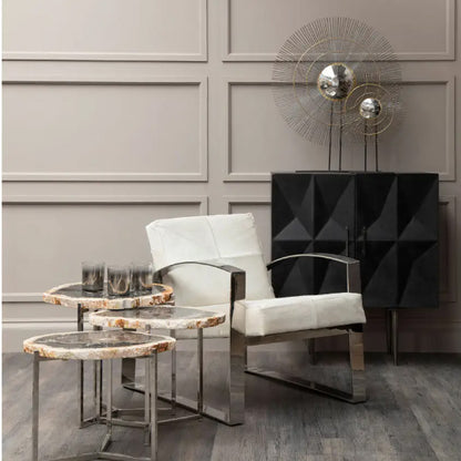 Mirano Large Metal Quill Sculpture In Black And Gold