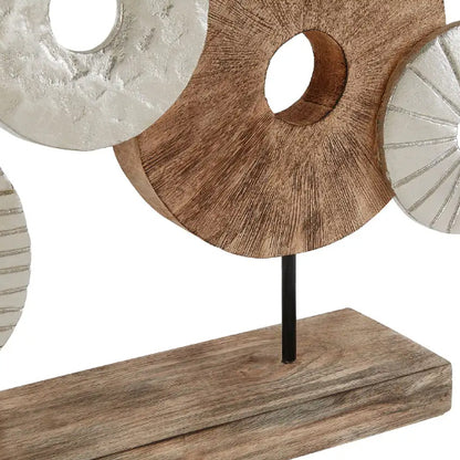 Elementi Mango Wood 7 Discs Wooden Sculpture In Natural
