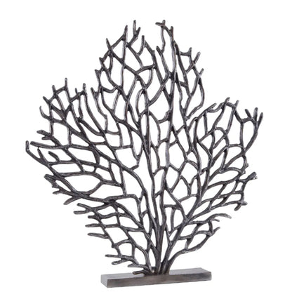 Prato Large Cast Aluminium Tree Sculpture In Black Nickel