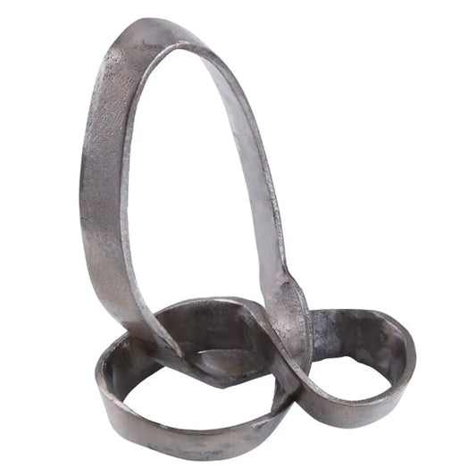 Prato Cast Aluminium Knot Sculpture In Black