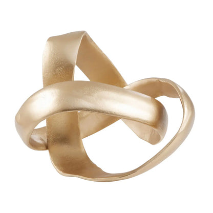 Prato Cast Aluminium Knot Sculpture In Gold