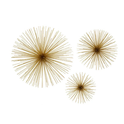 Mirano Metal Set Of 3 Wall Art In Gold