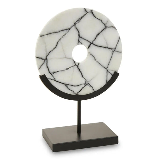 Marmara Marble Sculpture In Black And White