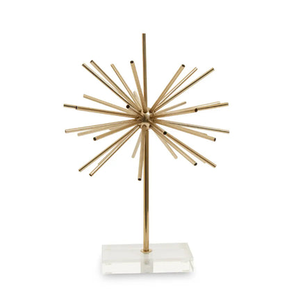 Milton Metal Sculpture In Gold With Clear Plastic Base