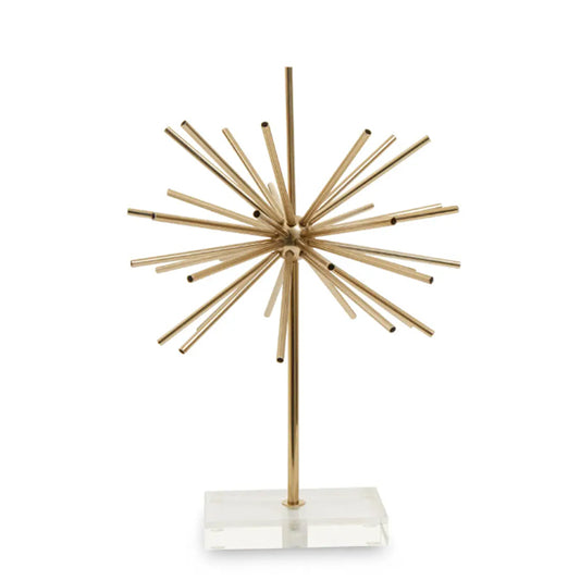 Milton Metal Sculpture In Gold With Clear Plastic Base