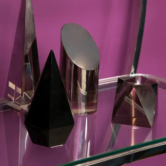 Carrie Glass Crystal Obelisk Sculpture In Clear