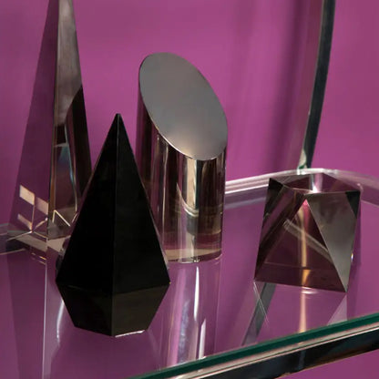 Carrie Glass Crystal Obelisk Sculpture In Clear