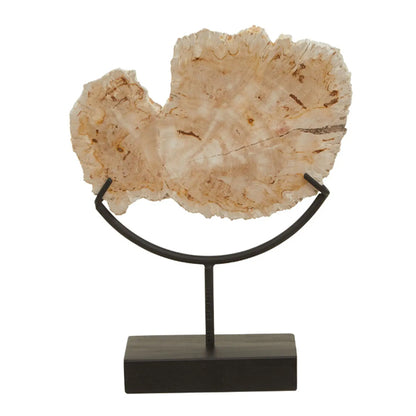 Relic Small Petrified Wood Sculpture In Natural