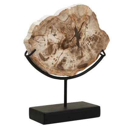 Relic Large Petrified Wood Sculpture In Natural