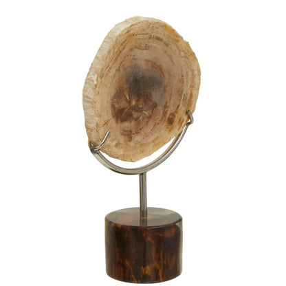 Relic Petrified Wood Sculpture In Natural