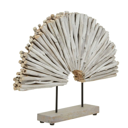 Seraya Drift Wood Sculpture In White
