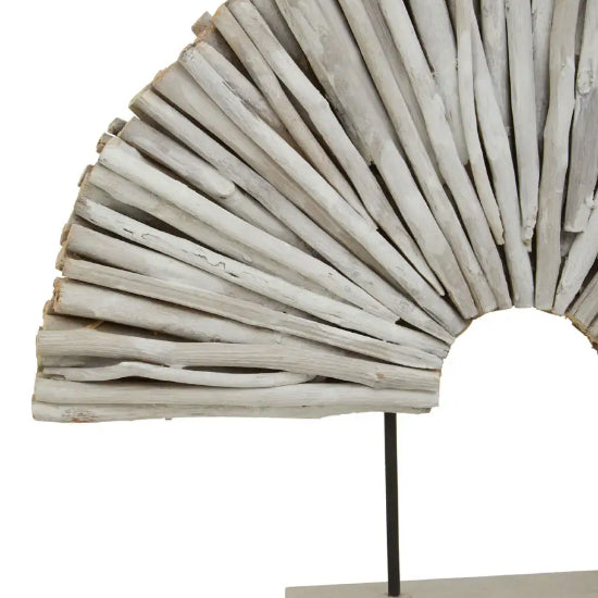 Seraya Drift Wood Sculpture In White