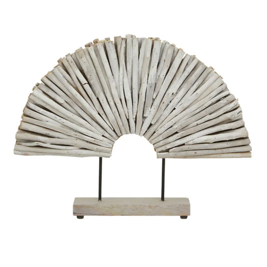 Seraya Drift Wood Sculpture In White