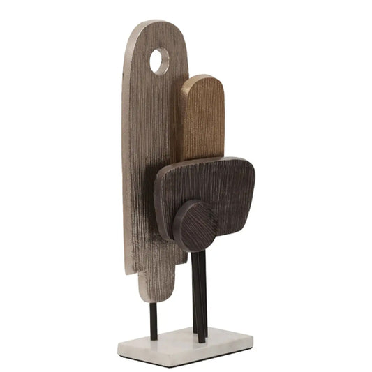 Simbolo Small Metal Sculpture In Assorted Colour With Marble Base