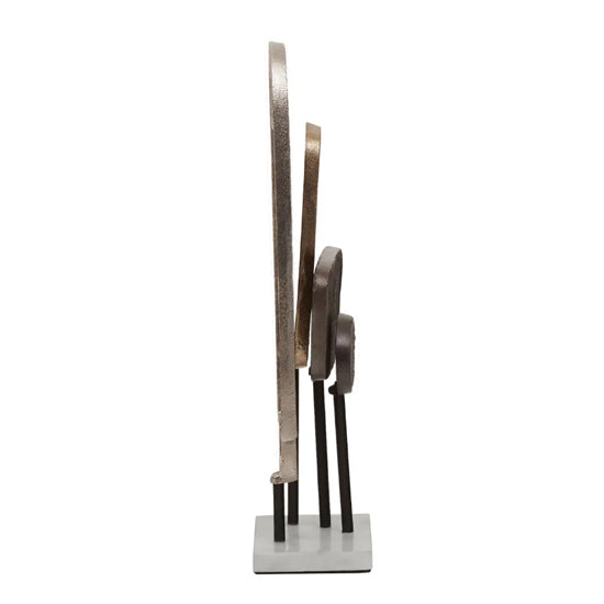Simbolo Small Metal Sculpture In Assorted Colour With Marble Base