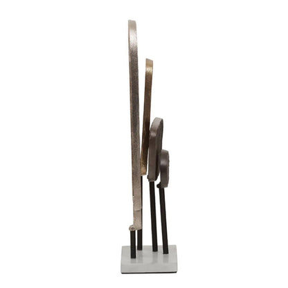 Simbolo Small Metal Sculpture In Assorted Colour With Marble Base