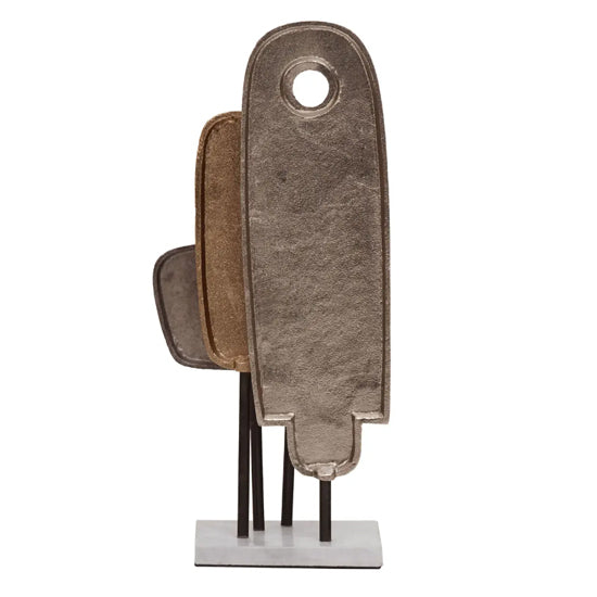Simbolo Small Metal Sculpture In Assorted Colour With Marble Base
