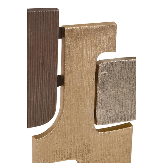 Simbolo Assorted Metal Wall Sculpture In Gold
