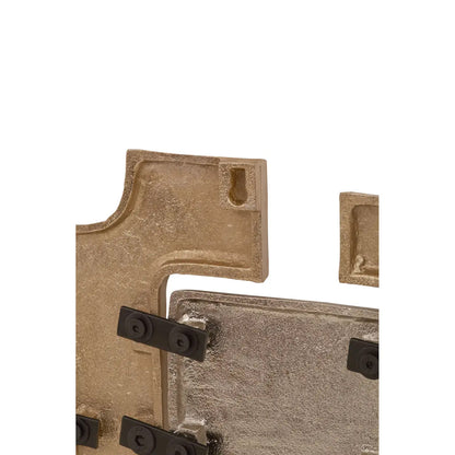Simbolo Assorted Metal Wall Sculpture In Gold