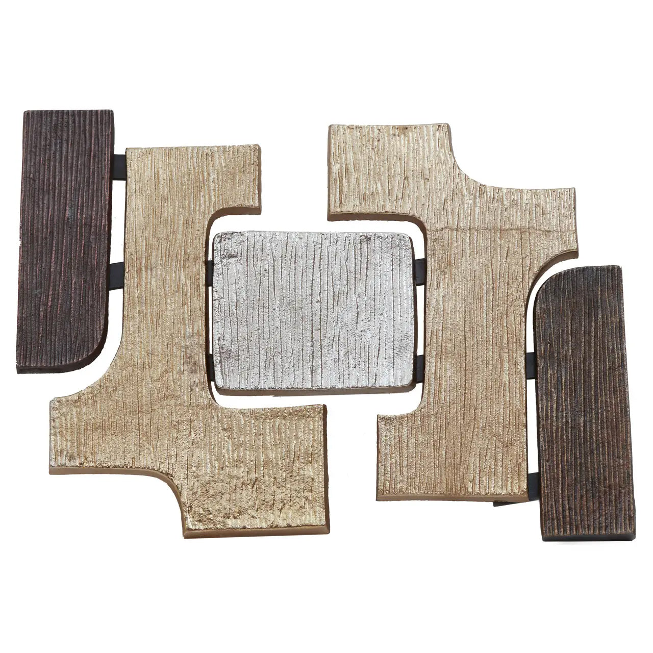 Simbolo Assorted Metal Wall Sculpture In Gold